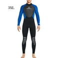 thumbnail image 3 of Soidarity Traje de buceo Neopreno Nylon Traje de baño de manga larga Borde de cuero Clásico Cuello Traje de neopreno de Deportes acuáticos Hombre Azul 3XL, 3 of 6