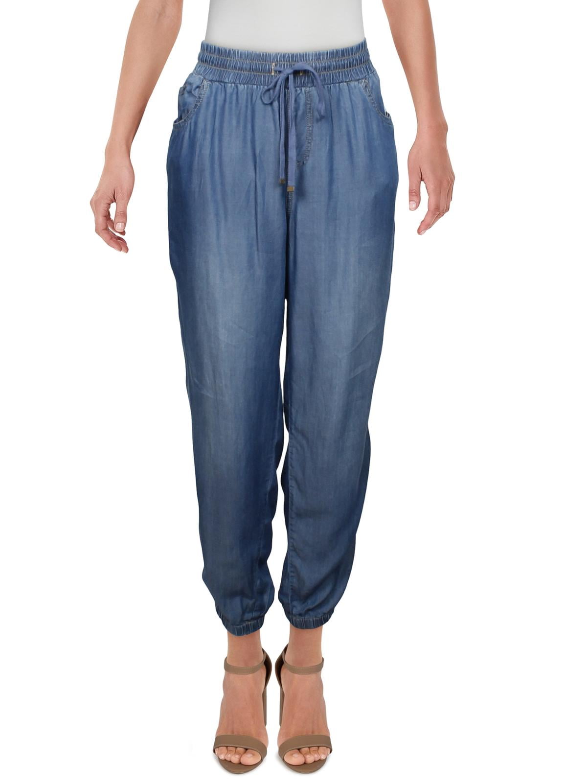 Celebrity pink denim joggers Clearance