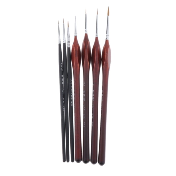 Sets de Pincel de Pinturas de Detalle de de Acción Bolígrafo Fino Puntiagudo Herramientas Profesionales para Artistas Estudiantes - E 7pcs E 7 piezas Sunnimix Minaiture de pinceles