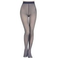thumbnail image 2 of FRSASU Plus size Women Fake Translucent Warm Fleece Pantyhose Solid Coffee Original Gray 4(One Size), 2 of 6