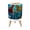 Color 3, variant on Stained Glassed Style Small Trash Can with Lid Illuminated Sunset Sea Scene 1.8 Gallon Dog Proof Trash Can Round Garbage Can Waste Bin Wastebasket for Bathroom Bedroom Living Room