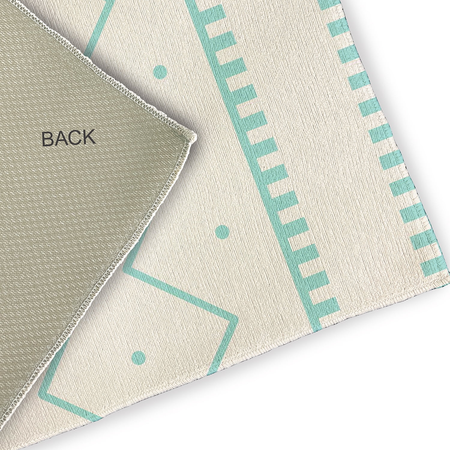 Simply Daisy 5' x 7' Light Blue Mudcloth Spring Chenille Indoor/Outdoor Rug