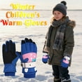 thumbnail image 6 of SERTG Boys Girls Snow Gloves Thermal Insulated Non-Slip Grip Adjustable Wrist Winter Waterproof Kids Skiing Sports Gloves for Children 5-8 Years(Blue,Free Size), 6 of 9