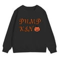 thumbnail image 4 of larppty Girls Hoodies Halloween Warm Cartoon Pumpkin Graphic Printed Long Sleeve Round Neck Pullover Tops Girl Trendy Casual Daily Party Photoshoot Sweatshirts (Black,4Y), 4 of 4