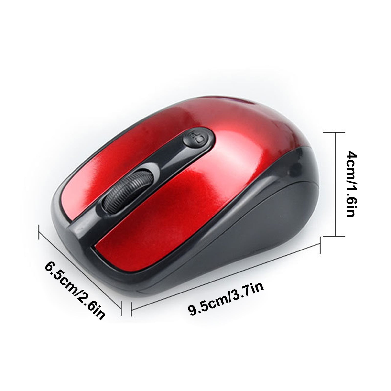 YZEGDCH Tech Accessories Wireless Blue-tooth Mouse Office Gaming Mouse 3 Button USB LED Ergonomic Button 1600 DPI for Laptop PC,Red
