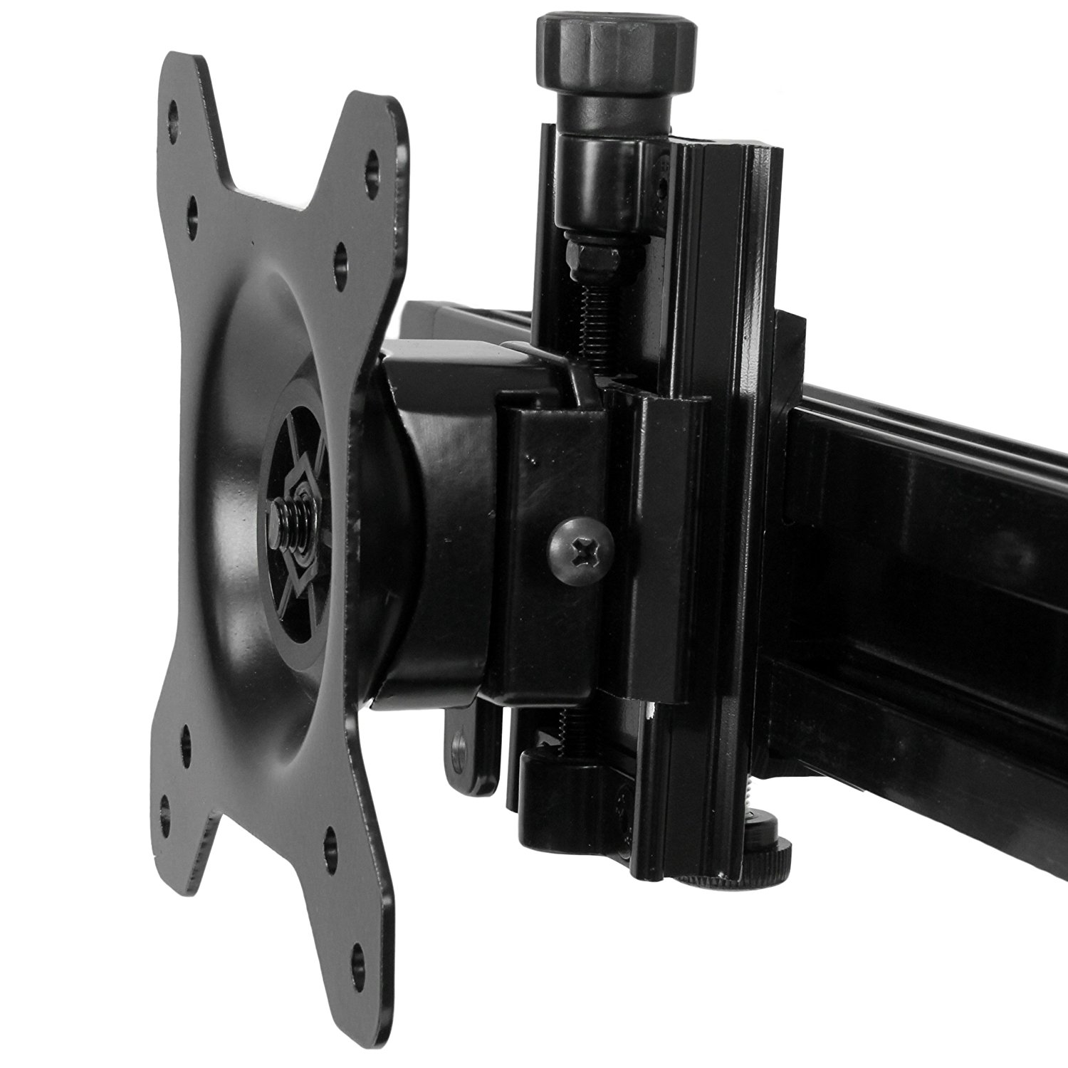 StarTech.com Dual Monitor Stand - Horizontal - For up to 24" VESA Monitors - Black - Adjustable Computer Monitor Stand - Steel & Aluminum