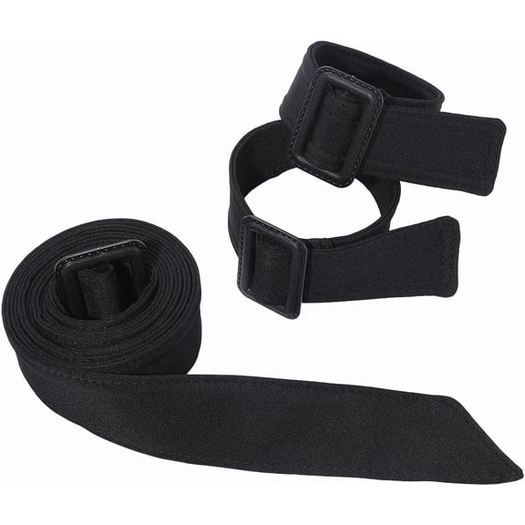 3Pcs 2 Styles Trench Coat Belt Black with Sleeve Belts Soft Polyester Adjustable Buckle Replacement Tie Waist Coat Accessories DIY