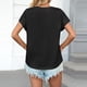 thumbnail image 5 of Top marrón,Blusa informal de manga corta para mujer, cuello redondo, poliéster, largo regular, ideal para uso en casa y oficina, sopatenor, 5 of 9