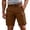 Coffee #054, variant on Mens Cargo Shorts Elastic Waist Stretch Work Shorts Relaxed Fit Hiking Chino Short Multi Pockets, M