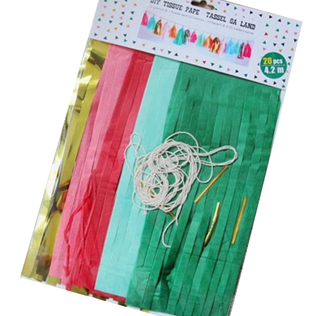 tissue paper fringe banner
