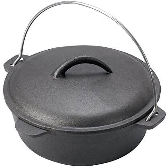 CUISILAND 2QT Cast Iron Dutch Oven with Lifter