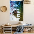 thumbnail image 2 of Africa Tapestry, Chinese Mandarin Ducks Sail in the River East Asian Winged Creature Peace Habitat, Wall Hanging for Bedroom Living Room Dorm Decor, 60W X 80L Inches, Multicolor, by Ambesonne, 2 of 5
