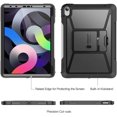 thumbnail image 4 of IBAOLE for New iPad Air 4th Generation Case, Built-in Screen Protector, Dual Layer Shockproof Full Protective Cover with Pencil Holder for iPad 10.9 Inch Case 2020 -Black, 4 of 7