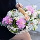 thumbnail image 2 of Paquete de 2 cestas decorativas para el hogar Cestas metálicas para niñas de las flores para bodas, 2 of 7