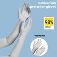 thumbnail image 4 of 1 Pair Silicone Anti-slip Palm Flip Fingertip Long Arm Sleeves Solid Color Anti-UV High Elasticity Women Outdoor Ice Silk Long Cycling Gloves Costume Accessories, 4 of 8