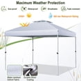 thumbnail image 4 of Gymax Abri de Jardin Instantané à 2 Niveaux 10 Pieds x 10 Pieds, Tente Pliante, Gazebo Instantané, Sac de Transport Ajustable avec Roue, 4 of 10