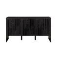 thumbnail image 3 of Pemberly Row 55" 3-Door Vertical Detail Wood Sideboard - Black, 3 of 6