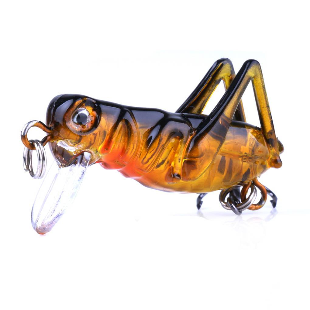 5PCS 3.5cm/3g Insect Locust Fishing Lure Crankbait Bass Grasshopper Bait Tackle 