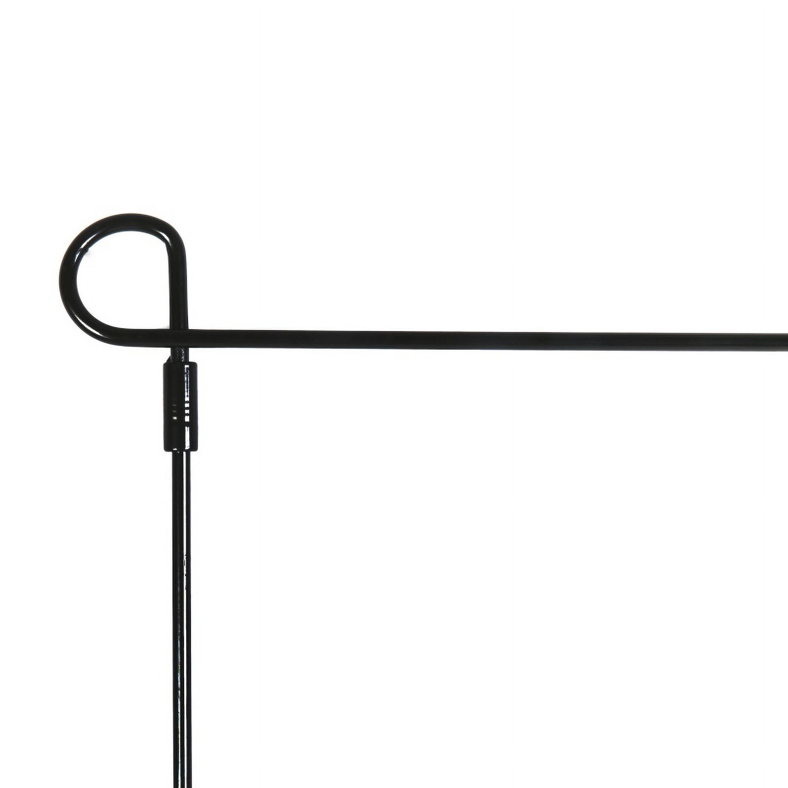 Garden Flag Stand - Premium Wrought Iron Garden Flag Holder - Weather Resistant Black Matte Coating - Easy Assemble