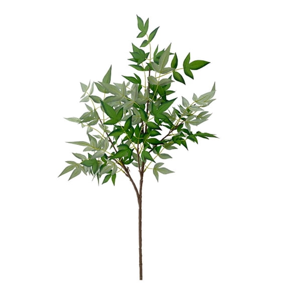 Simulation Nantian bamboo single branch-28 fork coffee pole Nantian bamboo light green A06208 silk cloth/wire