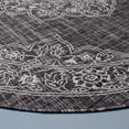 thumbnail image 3 of SAFAVIEH Courtyard Lynna Medallion Indoor/Outdoor Area Rug, Black/Grey, 6'7" x 6'7" Round, 3 of 8