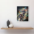 thumbnail image 2 of Motorcycle Motocross Rainbow Paint Splatter Art Art Print Framed Poster Wall Decor 12x16 inch, 2 of 5