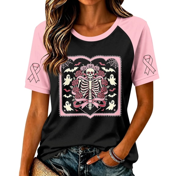 DORKASM Womens Breast Cancer Shirts Crew Neck Cancer Survivor Tee Short Sleeve Breast Cancer Awareness Fashion Hope Love Wings Tshirt Pink Ribbon Comfy Tops Vermilion XL