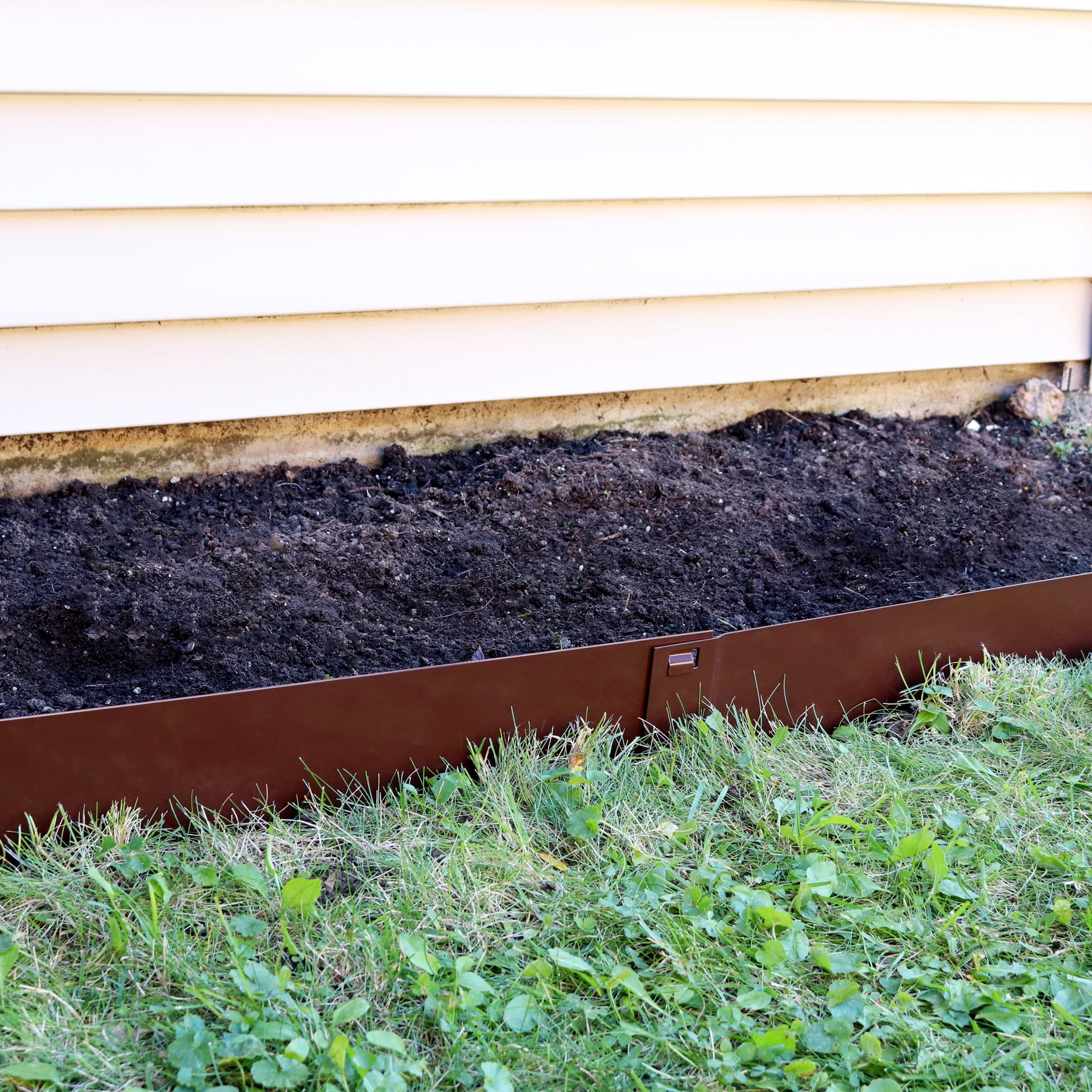 Sunnydaze 7" x 42" Brown Steel Landscape Edging Border (5 Pack)