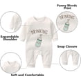 thumbnail image 2 of YSCULBUTOL Baby Twins Bodysuits Drinking Buddies Newborn Infant Clothes Unisex Twin Romper Outfits With Hat, 2 of 5