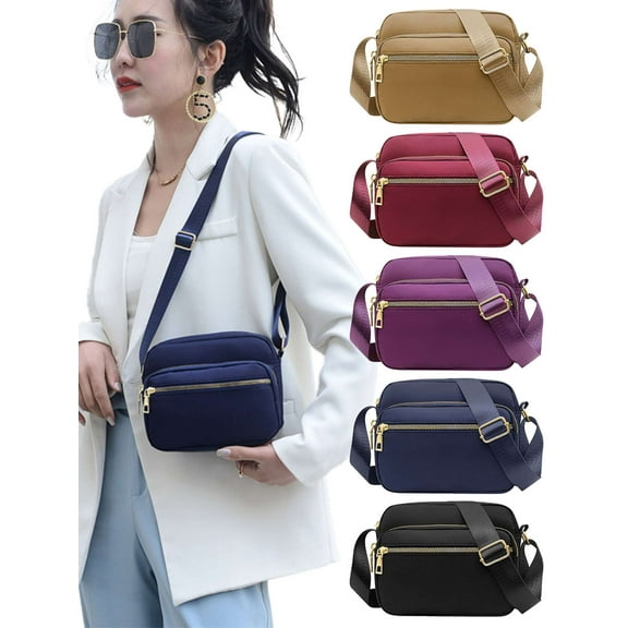 Deago Shoulder Bags for Women Nylon Crossbody Bags Waterproof Lightweight Messenger Purses and Handbags (Black)