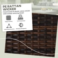 thumbnail image 3 of Conjuntos de Otomanas para Patio Exterior Outsunny Mimbre Resistente al Clima x2 Crema, 3 of 9