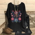 thumbnail image 3 of Camiseta de Mujer Camiseta de Manga Corta Impresión Casual Raglan Suelto de Lino Top Blusas, Cuello de la Tripulación, 3 of 4