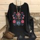thumbnail image 3 of Camiseta de Mujer Camiseta de Manga Corta Impresión Casual Raglan Suelto de Lino Top Blusas, Cuello de la Tripulación, 3 of 4