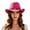 Z15-Hot Pink, variant on Classic Western Cowboy Hat Felt Cattleman Shapeable Brim for Men Women Cowgirl Halloween Rodeo Accessory
