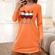 thumbnail image 1 of Camisón corto de manga larga y cuello redondo para mujer, bata de baño holgada de invierno para el hogar, bata de poliéster para mujer., 1 of 6