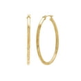thumbnail image 3 of Brilliance Fine Jewelry 10K Yellow Gold 2.3MM x 37MM Hollow Round Hoop Earrings, 3 of 4