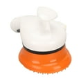 thumbnail image 5 of Cepillo de cabezal de ducha para mascotas con interruptor, masaje de dientes suaves universal, cabezal de ducha para perros, cepillo de baño con mango ergonómico, color naranja, 5 of 5