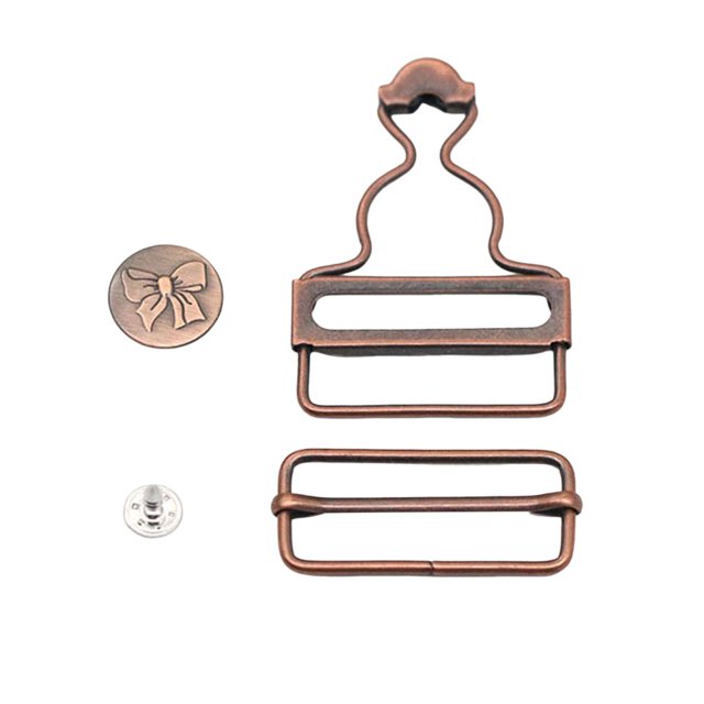 Overall Buckles Replacement Metal Suspender Clips with Rectangle Buckle Overall Braces Buckles DIY Button No Sew Accessories Adjustable for Overall Bib Pants Trousers Jeans Jacket