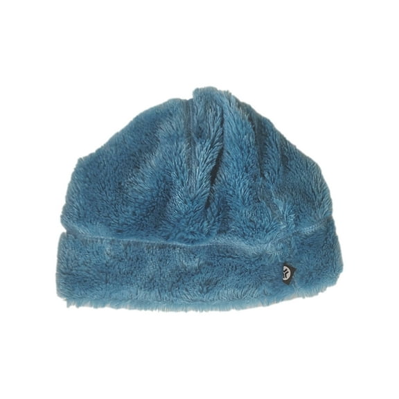 Peak Womens Soft Plush Fuzzy Blue Fleece Lined Beanie Stocking Cap Hat