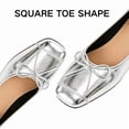 thumbnail image 4 of CHICVOMEY Ballet Flats for Women, Slip on Square Toe Bow Dressy Casual Walking Work Shoes, Comfortable Lightweight Summer Flats, 4 of 7