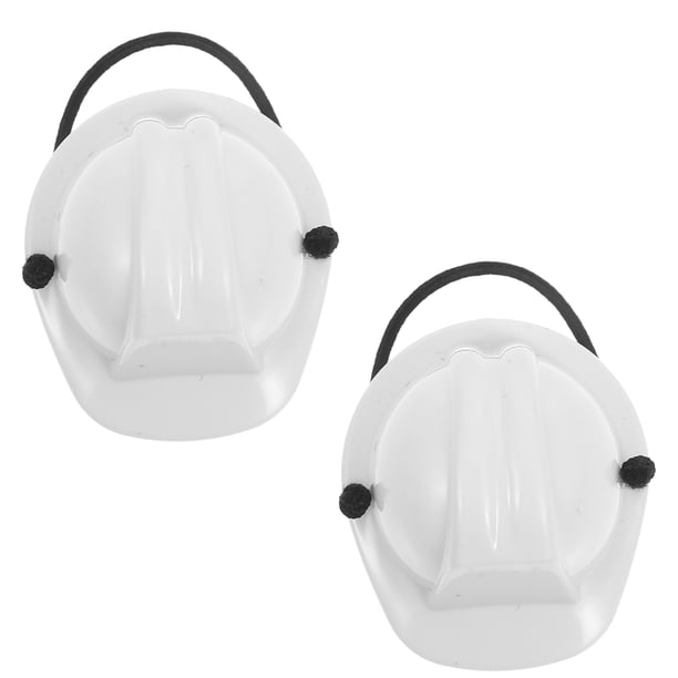 ColoMX 2 piezas Miniatura Mini Mini Construction Hat Plastic Mini Construction Party Juguete para accesorios para fiestas Vestido de muñeca de juguete Play Favors