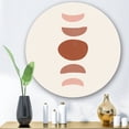 thumbnail image 1 of Designart - Phases Minimalistes de la Lune - Art Mural Rond en Métal Moderne, 1 of 5