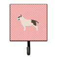 thumbnail image 1 of Bull Terrier Checkerboard Pink Leash or Key Holder, 1 of 1
