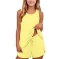 thumbnail image 7 of Xdegoge Girls Tankini Sets Scoop Neck Tank Top Boyshorts Bottom Two Piece Swimsuits Stretchy Quick Dry Fabric Solid Pattern Flattering Modest Athletic Beachwear, 7 of 7