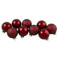 thumbnail image 3 of Northlight 2-Finish Glass Ball Christmas Ornaments - 2.5" (60mm) - Cherry Red - 9ct, 3 of 4