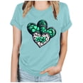 thumbnail image 1 of Camisetas de Manga Corta para las Mujeres de Moda Imprimir Cuello Redondo Camiseta, Mezcla de Poliéster Ligero para Primavera Verano Otoño, 1 of 8
