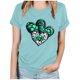 thumbnail image 1 of Camisetas de Manga Corta para las Mujeres de Moda Imprimir Cuello Redondo Camiseta, Mezcla de Poliéster Ligero para Primavera Verano Otoño, 1 of 8