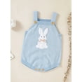 thumbnail image 2 of Blotona Baby Girl Boy Knit Rompers Bunny Sleeveless Sweater Bodysuit Jumpsuit My 1st Easter Outfit Cute Infant Sping Fall Clothes, 2 of 9