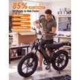 thumbnail image 7 of Jasion Retrovolt Electric Bike for Adults, 750W Motor 48V 15AH Removable Battery E Mountain Bicycle Class 2, 20" Fat Tire Ebike with Speedmoter, UL2849, 7 of 7