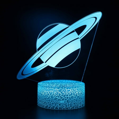 

Pxiakgy led lights for bedroom Galaxy Series 3D Night Light LED Colorful 16-Color Remote Control Desk Lamp Gift E